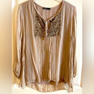 Made in Italy silk blouse size large